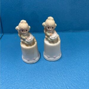 Precious Moments Adorable Figurine Set with bells with Blonde Hair
